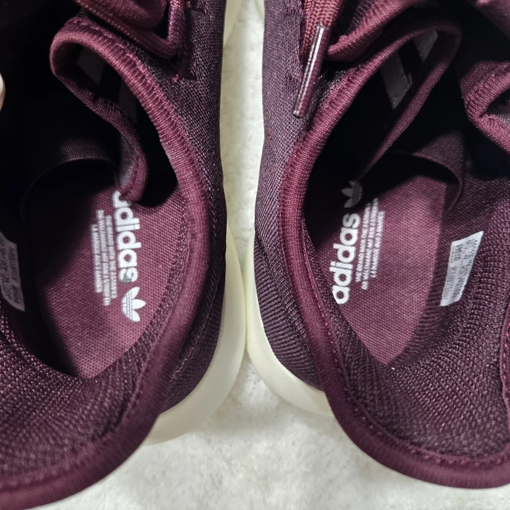 Adidas Tubular Shadow Men's Running Shoes Maroon White Athletic Sz 9.5